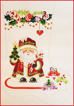 CS-1200-18 (TS) Squatty Santa with Hearts
