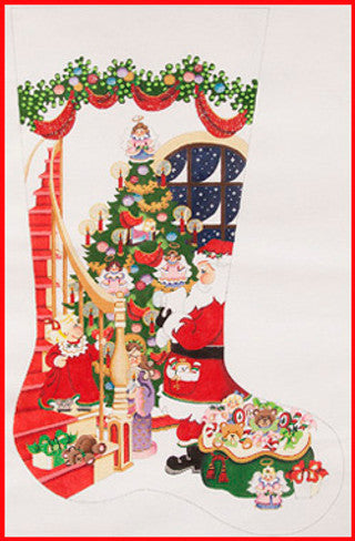 CS-392-18 (TS) Stocking of Girl at Staircase