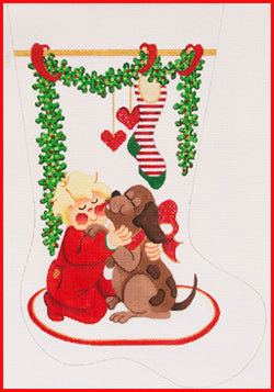 CS-1138 (TS) Stocking Little Boy with Puppy