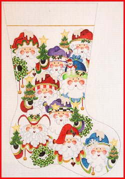 CS-1190 (TS) Santa Heads Stocking