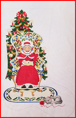 CS-202-13 (TS) Mrs. Claus Stitching Stocking 13