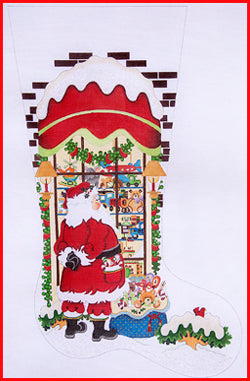 CS-256-18 (TS) Stocking with Santa at WIndow