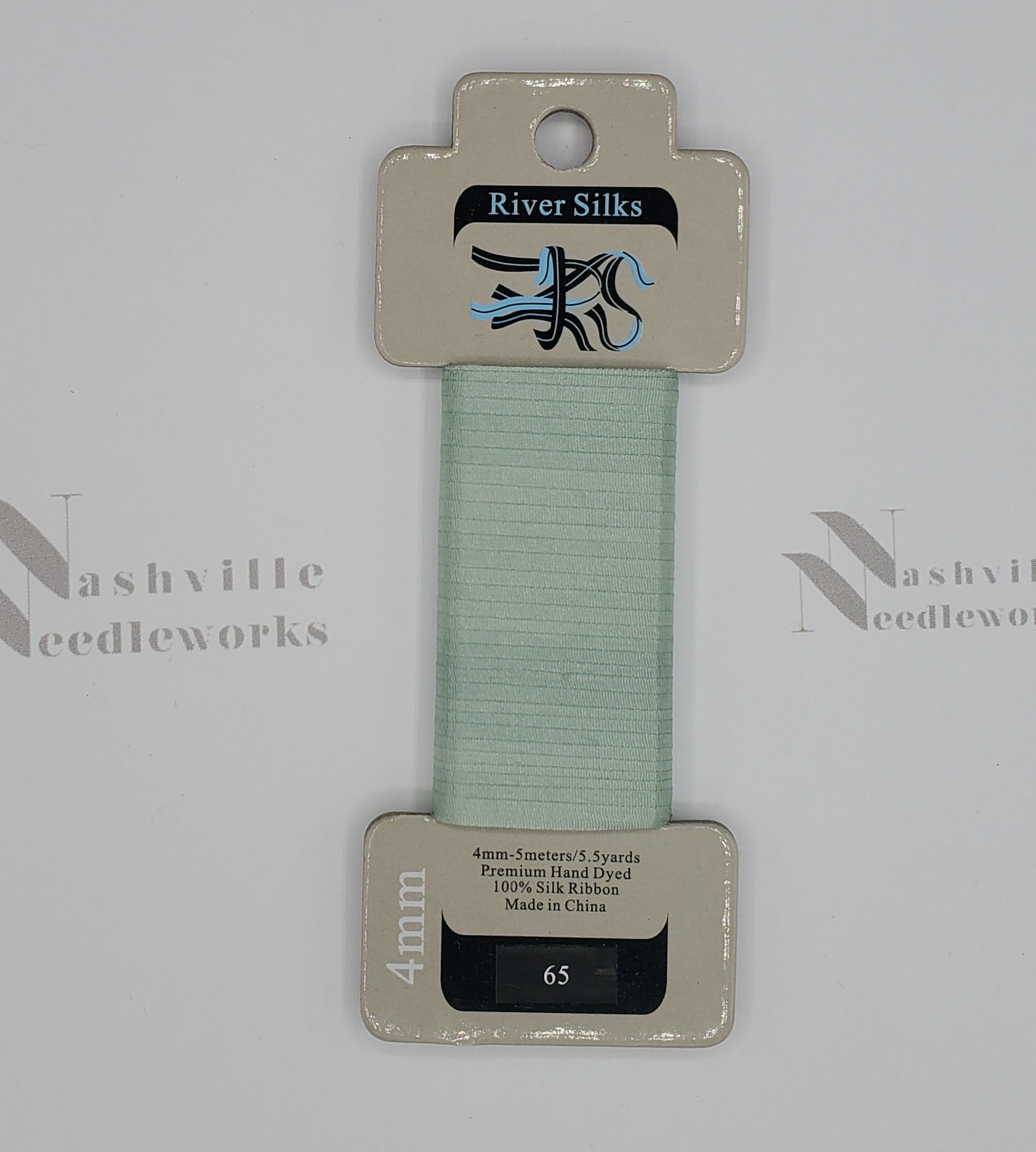 Cameo Green Silk Ribbon - 65