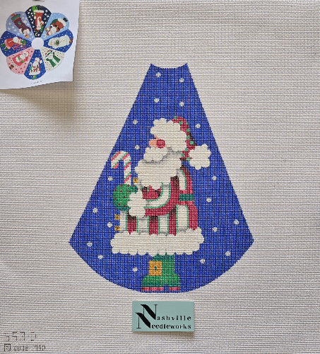 Melissa Shirley 553-D Cutie Pie Panel Candy Cane Santa