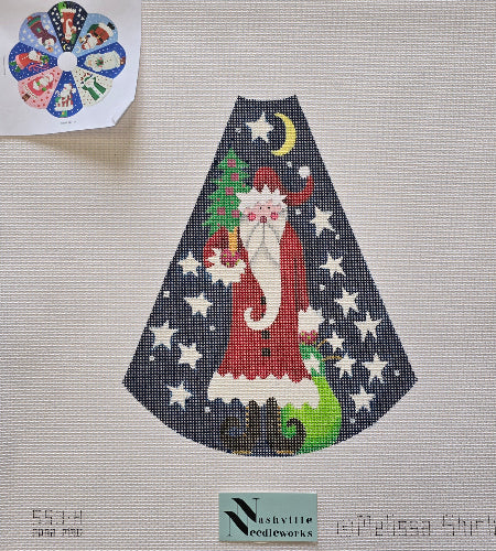 Melissa Shirley 553-H Cutie Pie Panel Moon Santa
