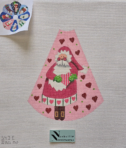 Melissa Shirley 553-E Cutie Pie Panel Pink Santa