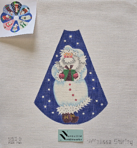 Melissa Shirley 553-B Cutie Pie Panel White Santa