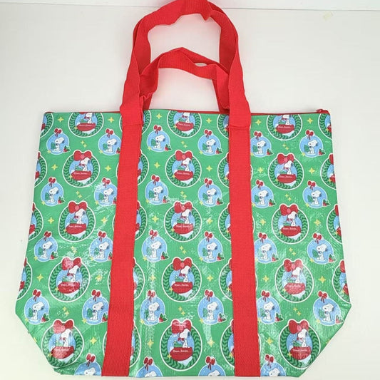 PEANUTS Dear Santa Wreath -Large Woven Project Bag