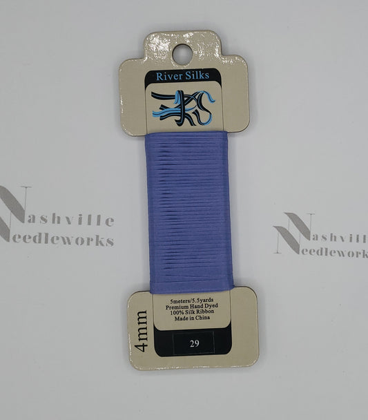Deep Periwinkle Silk Ribbon - 29