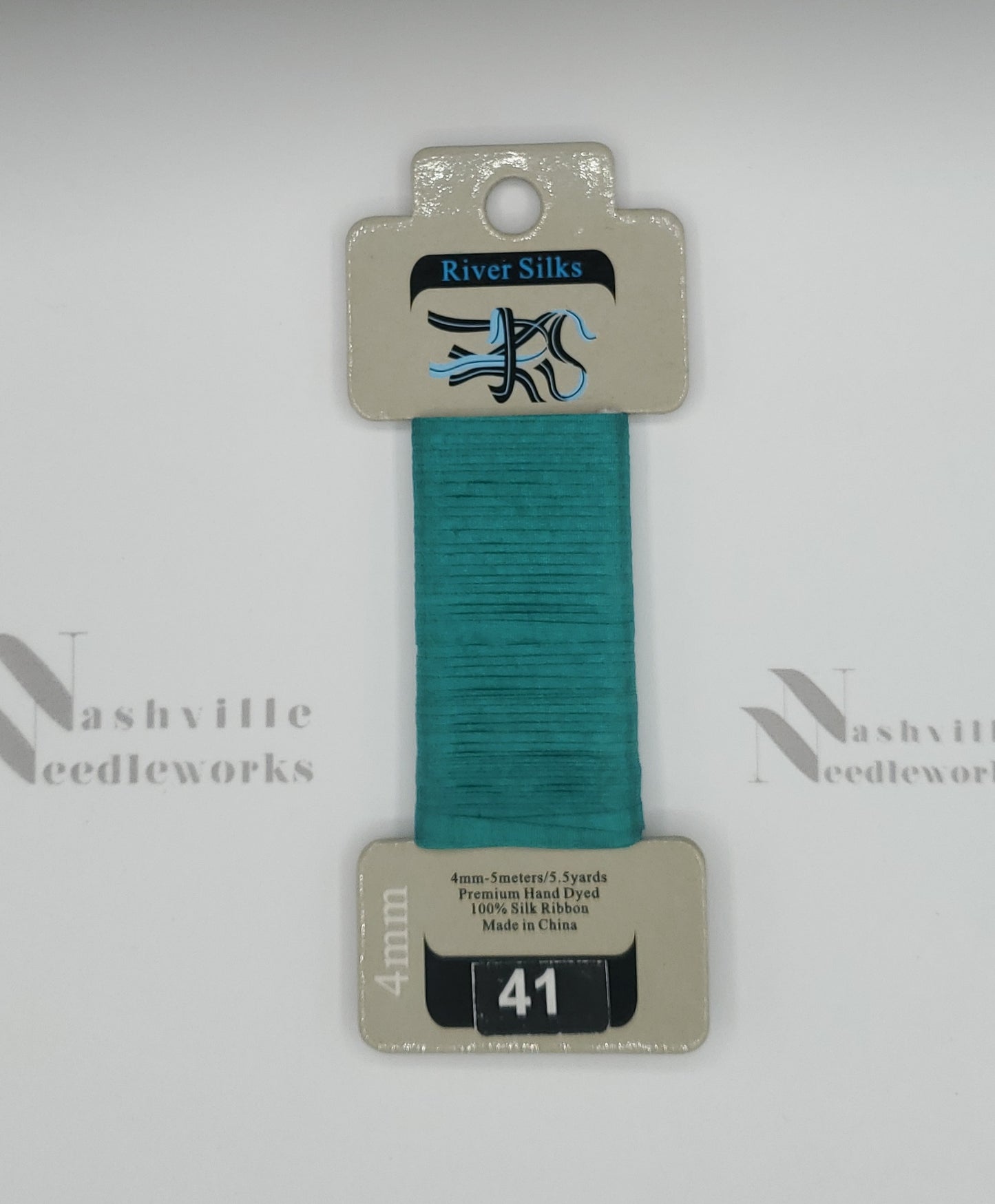 Dynasty Green Silk Ribbon - 41