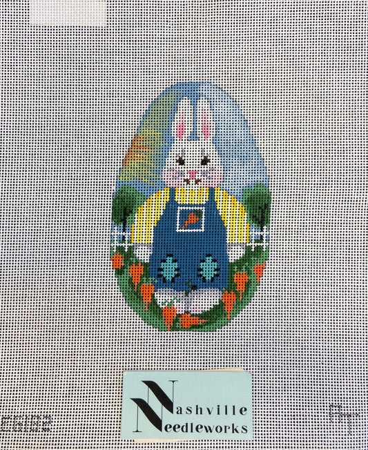 Associated Talents Bunny in Overalls Egg EG-182