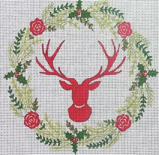 EJ-17D (TS) Profile Deer In Wreath