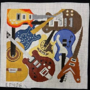Susan Roberts Needlepoint Guitar Square EP0406