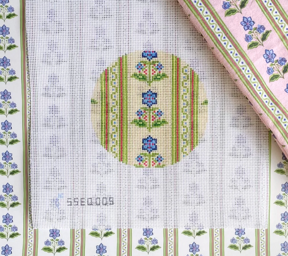 EQ009 (TS) Floral Block Print Round