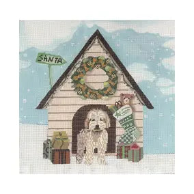 CBK Needlepoint Collections Fab Funky 
Christmas Dog Kennel FF-PL15