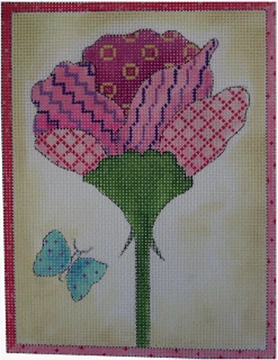 Pink Flower w/ Butterfly FG-102  (TS)
