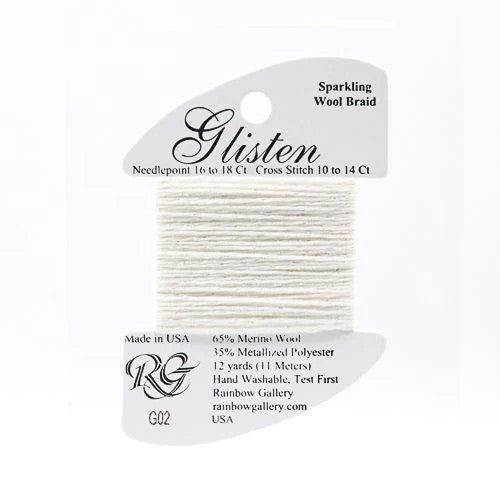 Glisten G02 Snow White by Rainbow Gallery