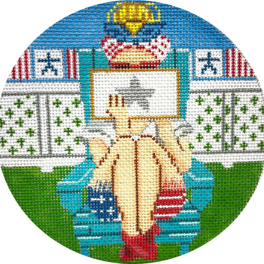 4th of July Stitching Girl (TS)