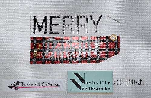 The Meredith Collection XO-198-J Gift Tag-Merry &amp; Bright