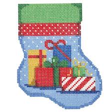 Bradley Needlepoint NTG-TS777 
Pile of Presents Mini Sock