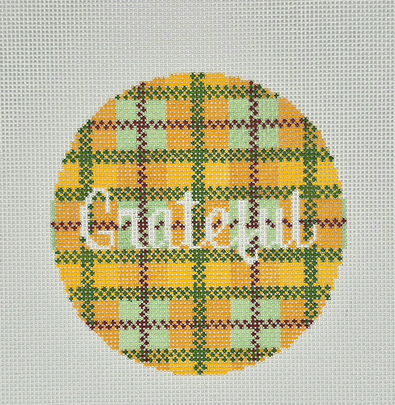 Lauren Block Designs Grateful Plaid Round PL-02