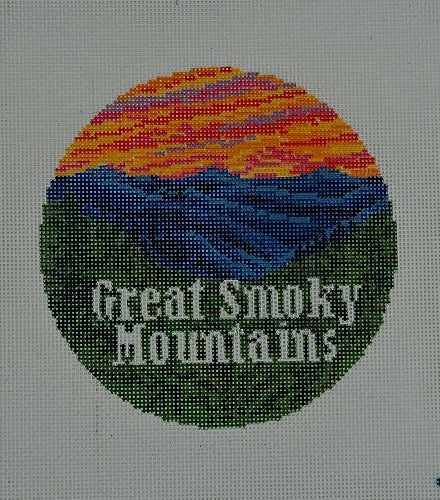 NeedlePaint 97054 Great Smokey Mountains Round Ornament