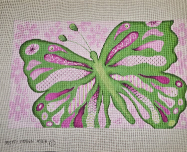 Patti Mann 93131 Green Butterfly With Pink Patterns