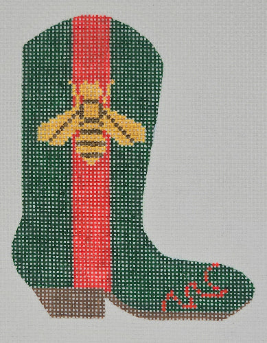 Kate Dickerson Needlepoint Collections Mini Boot -Gucci Bee 
OM-387