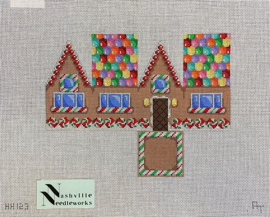 Bradley Needlepoint Associated Talent 
HH123 Gumdrop Roof Gingerbread Cottage