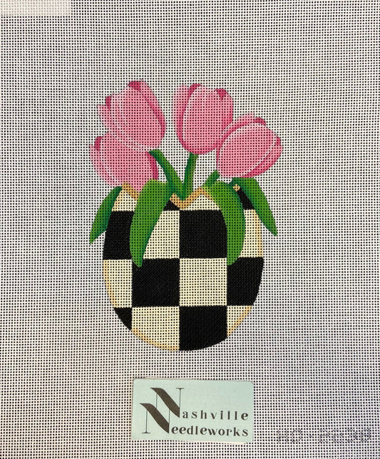 Raymond Crawford Pink Tulips Egg 
HO-2238