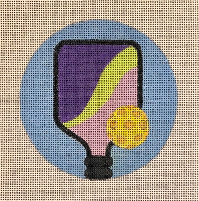 HO2318 (TS) -  PICKLEBALL RND ORNAMENT