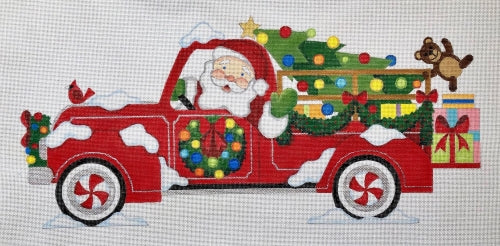 HO2368 (TS) -  SMALL SANTA RED TRUCK