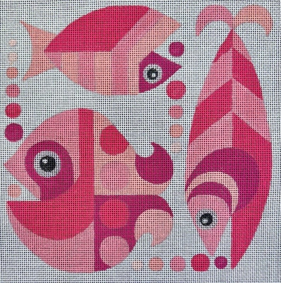 HO2552 (TS) -  PINK FISH SQUARE