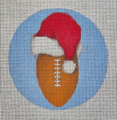 HO2667 (TS) -  FOOTBALL SANTA ORNAMENT