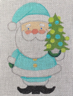 Raymond Crawford Blue Santa With Tree HO-2801