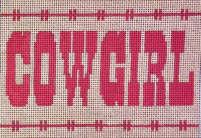 HO2827 (TS) -  SMAL PINK COWGIRL RECTANGLE