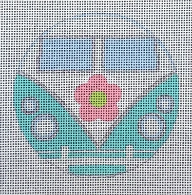 HO2844 (TS) -  VINTAGE TEAL BUS ORN