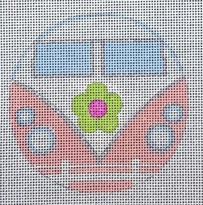 HO2847 (TS) -  VINTAGE PINK BUS ORN