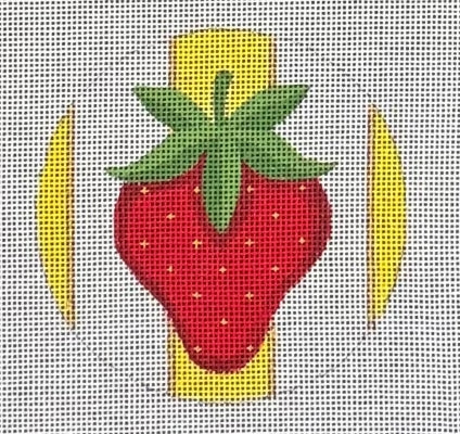 HO 2858 (TS) -  STRAWBERRY YELLOW STRIPE ORN