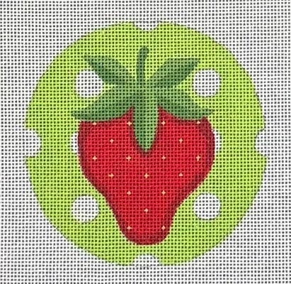HO2853 (TS) -  STRAWBERRY GREEN DOT ORN