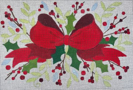 HO2924 (TS) -  BERRIES AND HOLLY LEAVES RECTANGLE