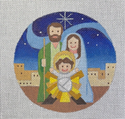 HO2930  (TS) -  NATIVITY ROUND ORNAMENT