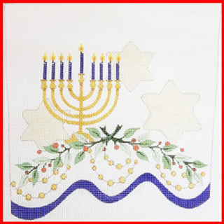 HSC-01-18 (TS) Hanukkah Cuff with Menorah