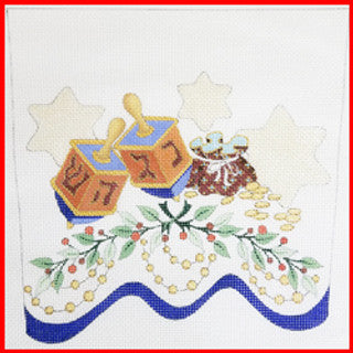 HSC-02-13 (TS) Hanukkah Cuff with Dreidels