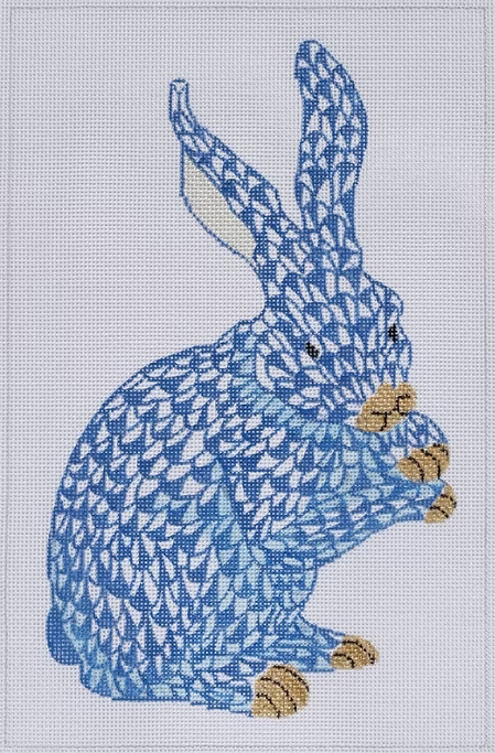 Kate Dickerson Needlepoint Collections 
SST-30 Herend Inspired Fishnet Bunny