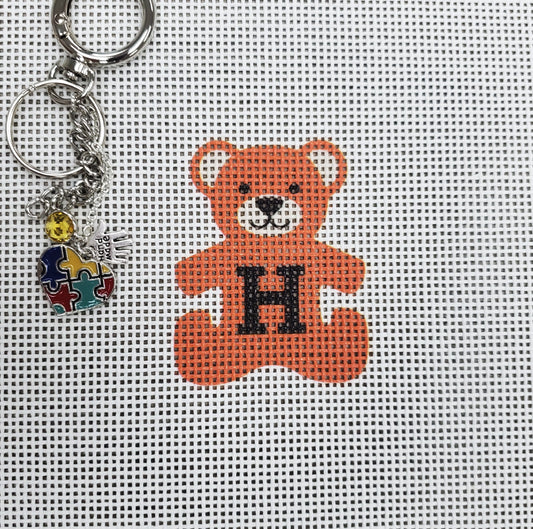 Alice Peterson TF-6 Bear Bag Tag - Hermes - Orange Canvas and bag attachment set.& Attachments vary.