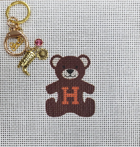 Alice Peterson TF-5 Bear Bag Tag - Hermes - Brown Canvas and bag attachment set.& Attachments vary.