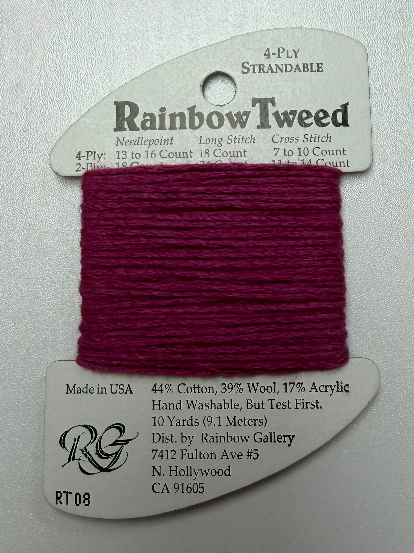 Rainbow Tweed - RT08 Raspberry