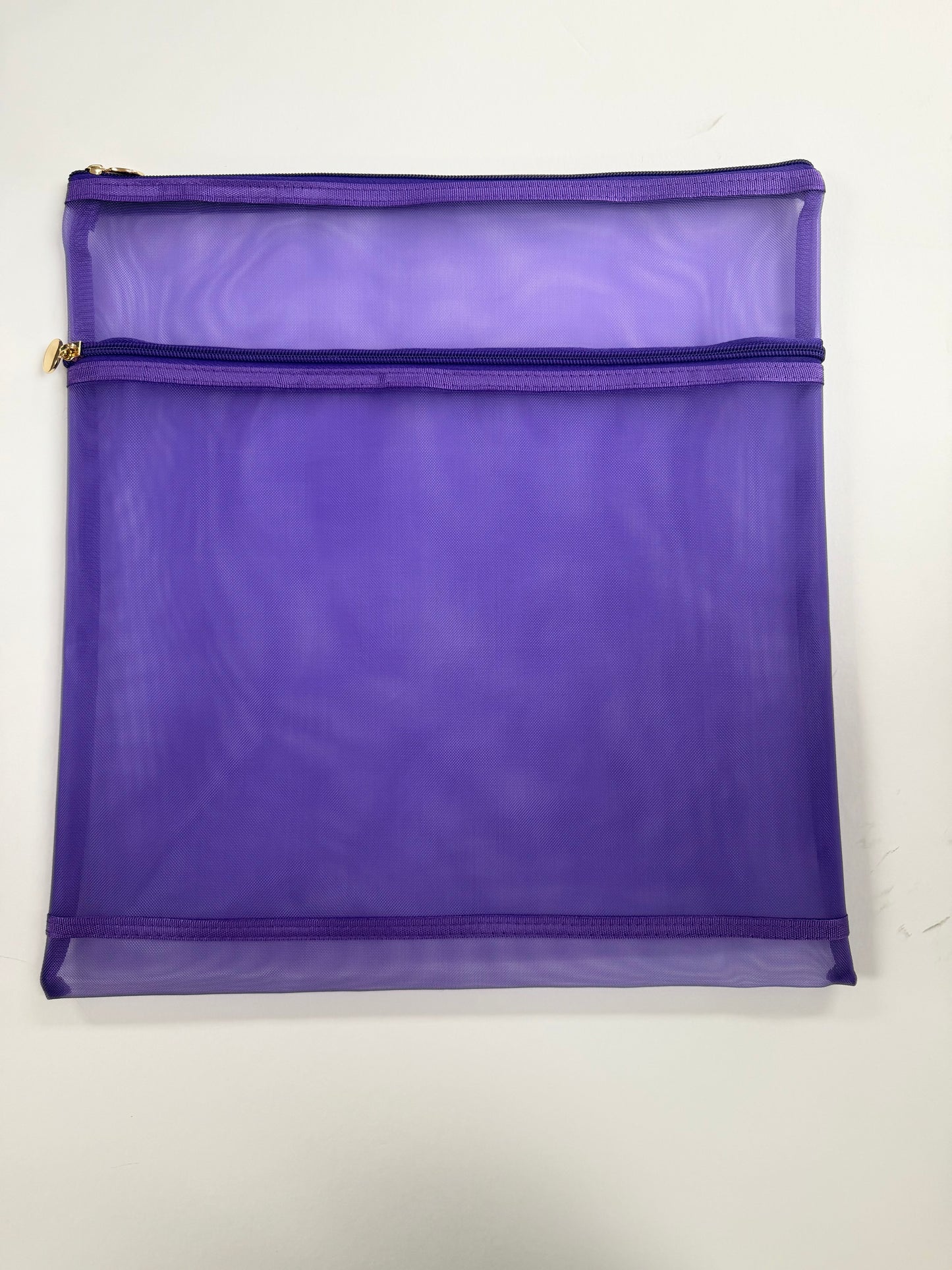 Mesh Double Zip Project Bag 15 x 15