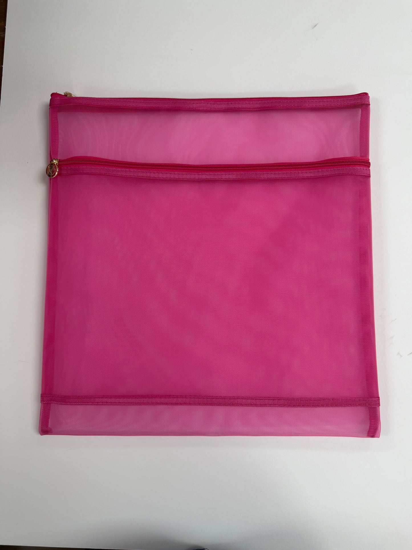 Mesh Double Zip Project Bag 15 x 15